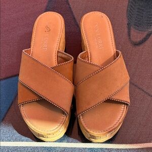 Women's Tan Wedge Sandals